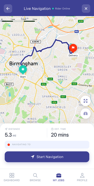 Fast UK Couriers app screen